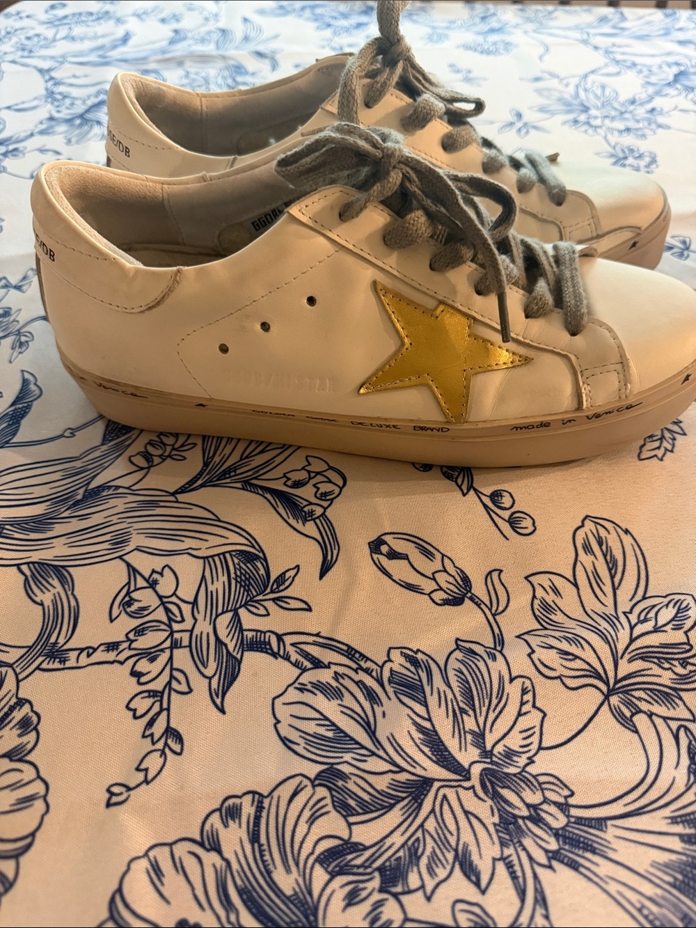 Golden Goose Superstar White Leather Sneakers  size 38